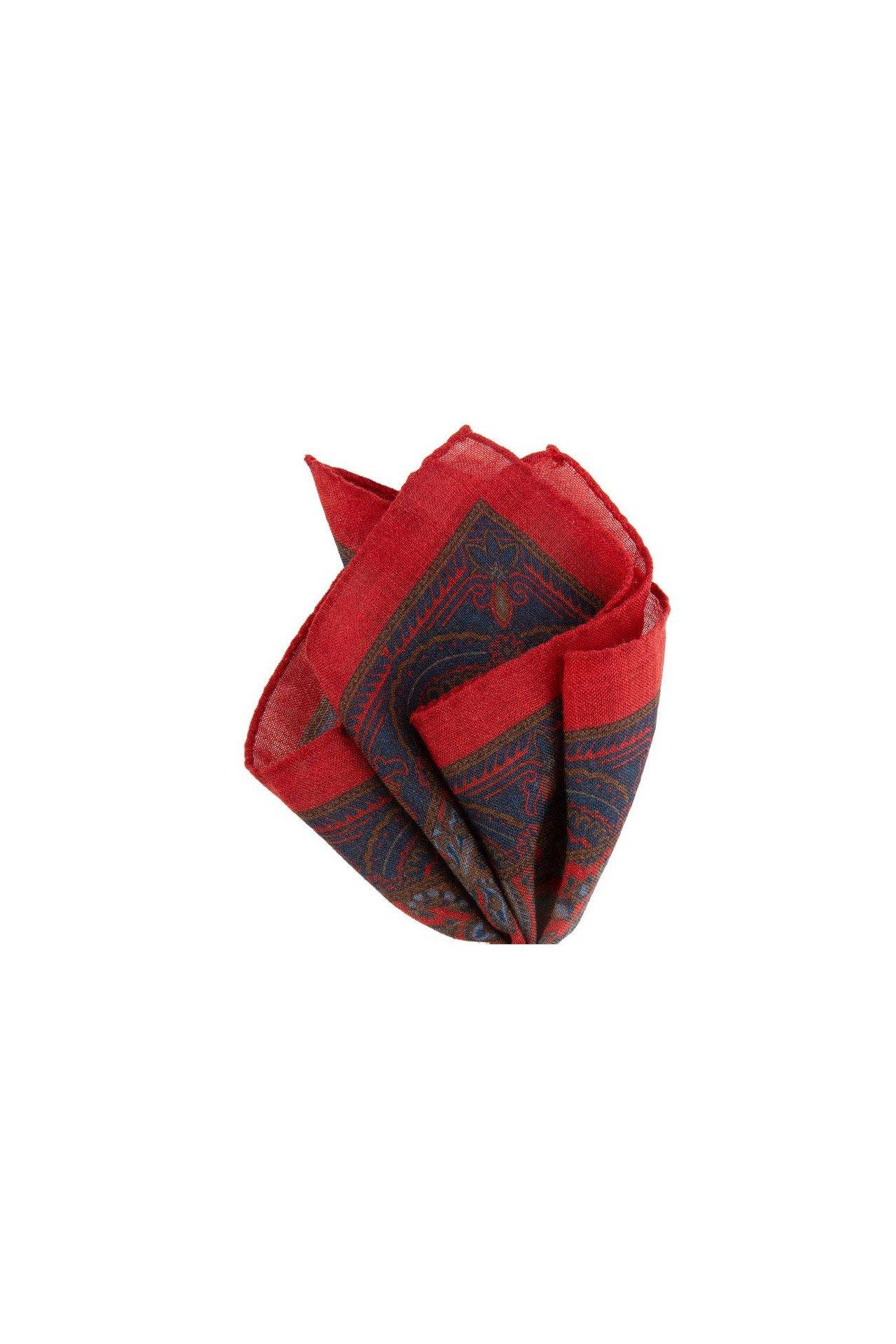 Image of Paisley-einstecktuch Herren Rot