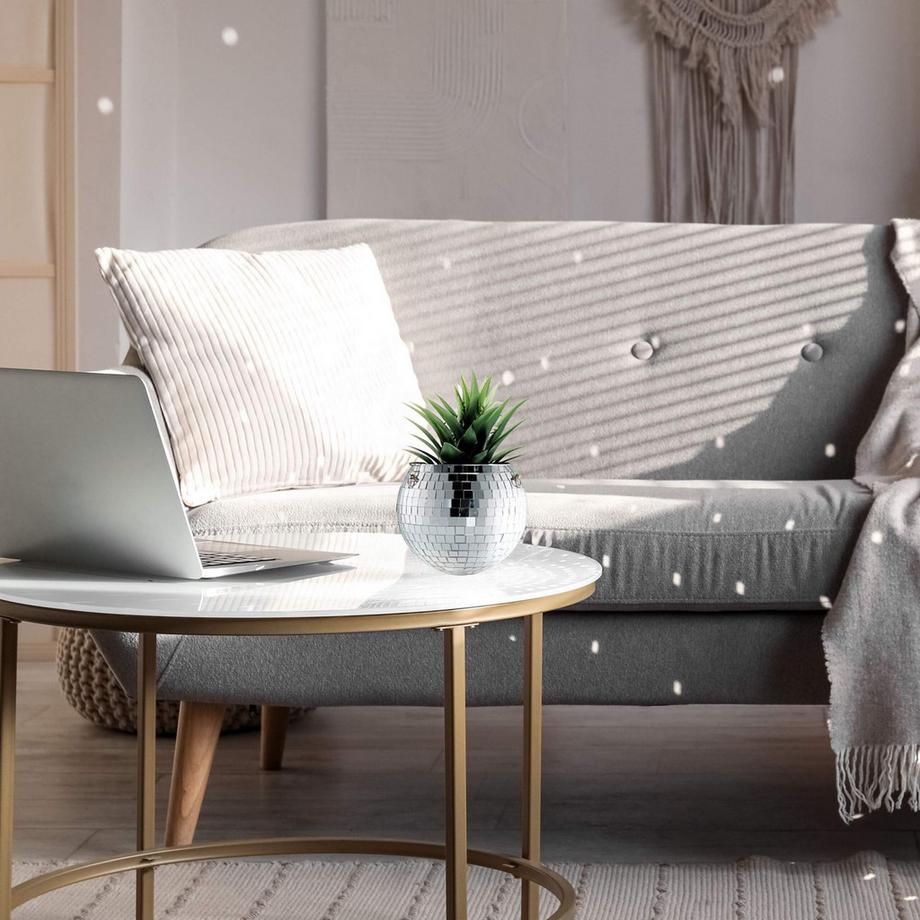 Northix Vaso di fiori sospeso con palla da discoteca  