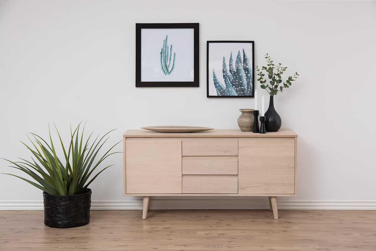 mutoni Sideboard Philli Blanc pigmenté  