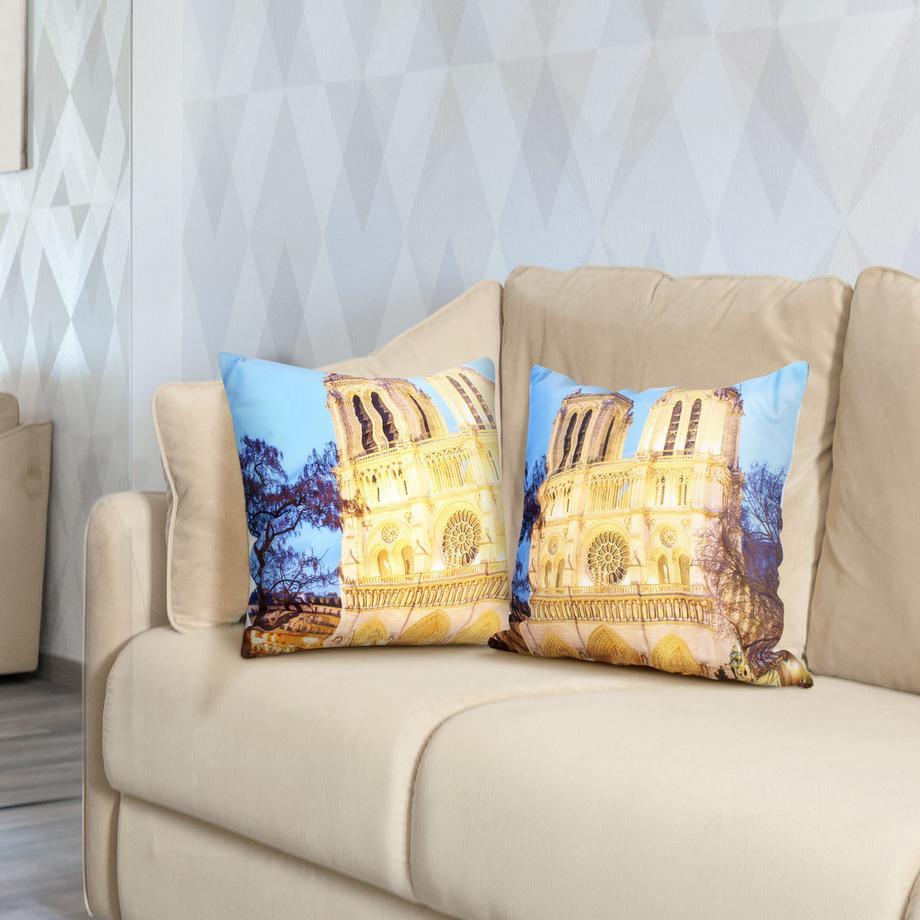 Avizar 2 Stk. Kissenbezüge Notre-Dame de Paris  