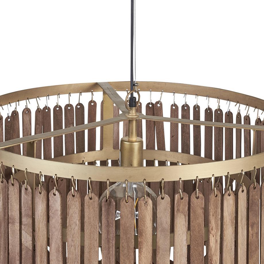 Beliani Lampada a sospensione en Legno di mango  KAVERI  