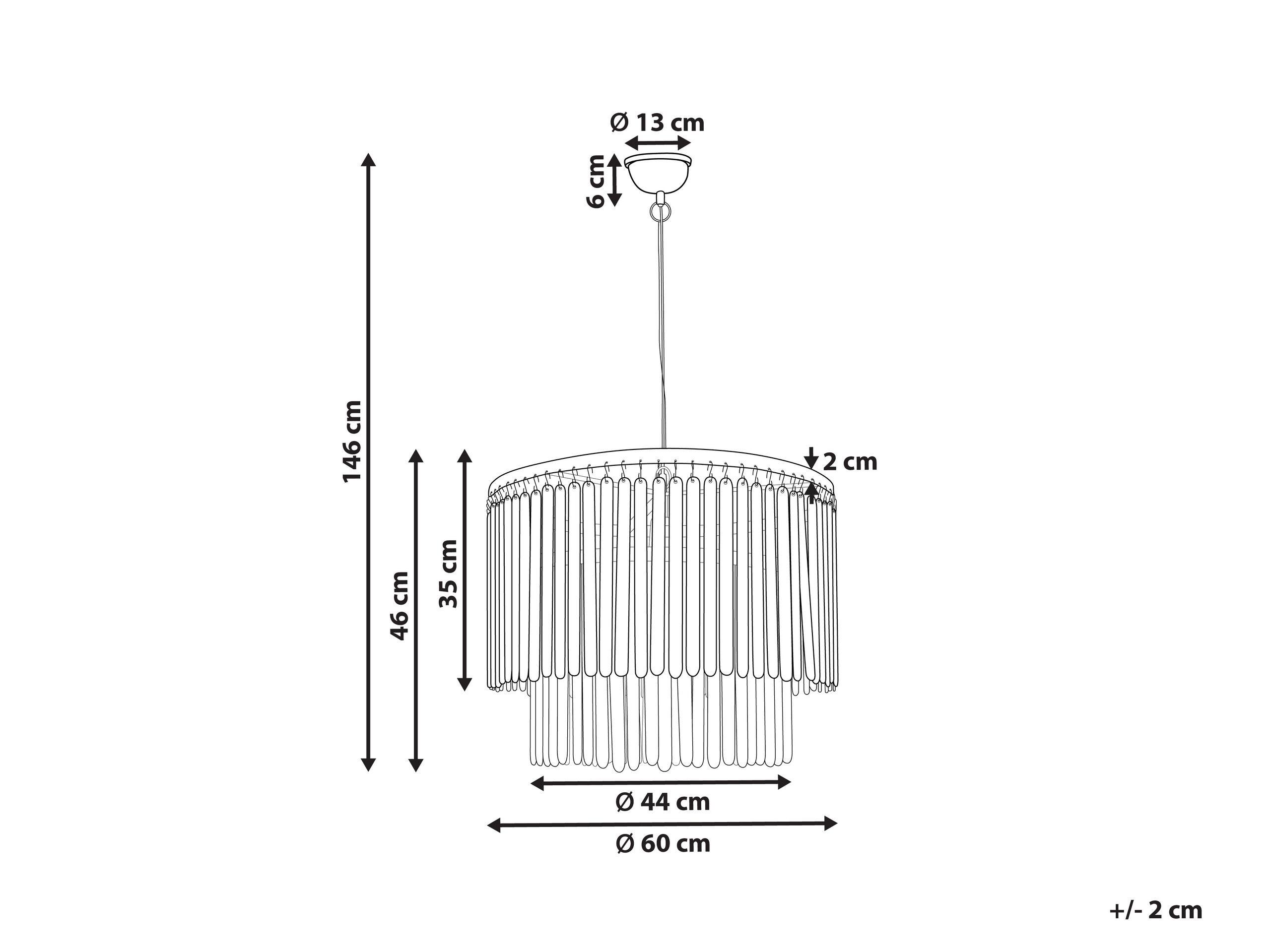 Beliani Lampe suspension en Manguier Rustique KAVERI  