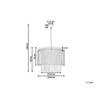 Beliani Lampe suspension en Manguier Rustique KAVERI  