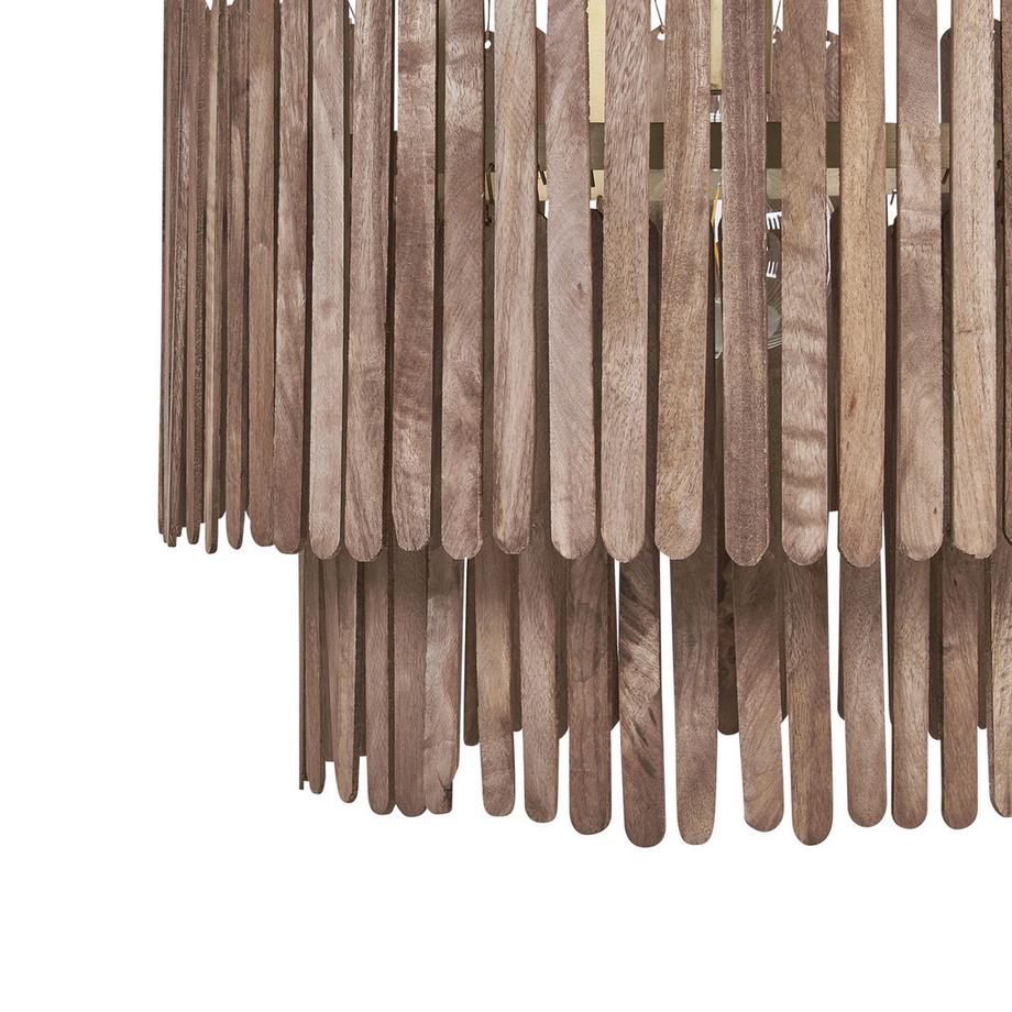 Beliani Lampada a sospensione en Legno di mango  KAVERI  