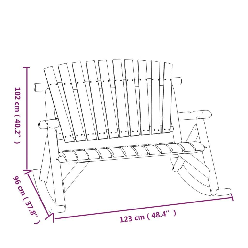 VidaXL Banc à bascule de jardin bois  