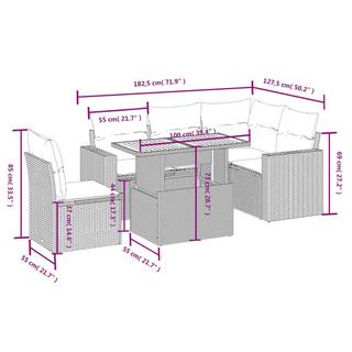 VidaXL Garten sofagarnitur poly-rattan  