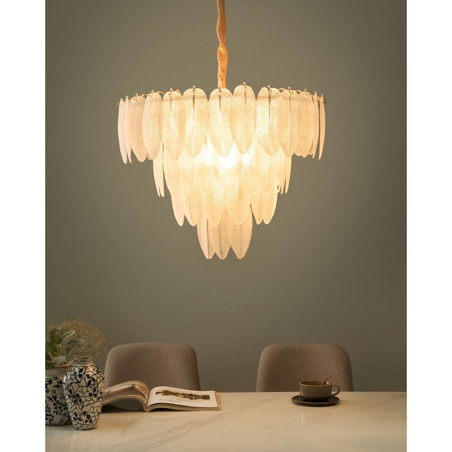 Beliani Lustre en Verre Glamour MAHAICA  
