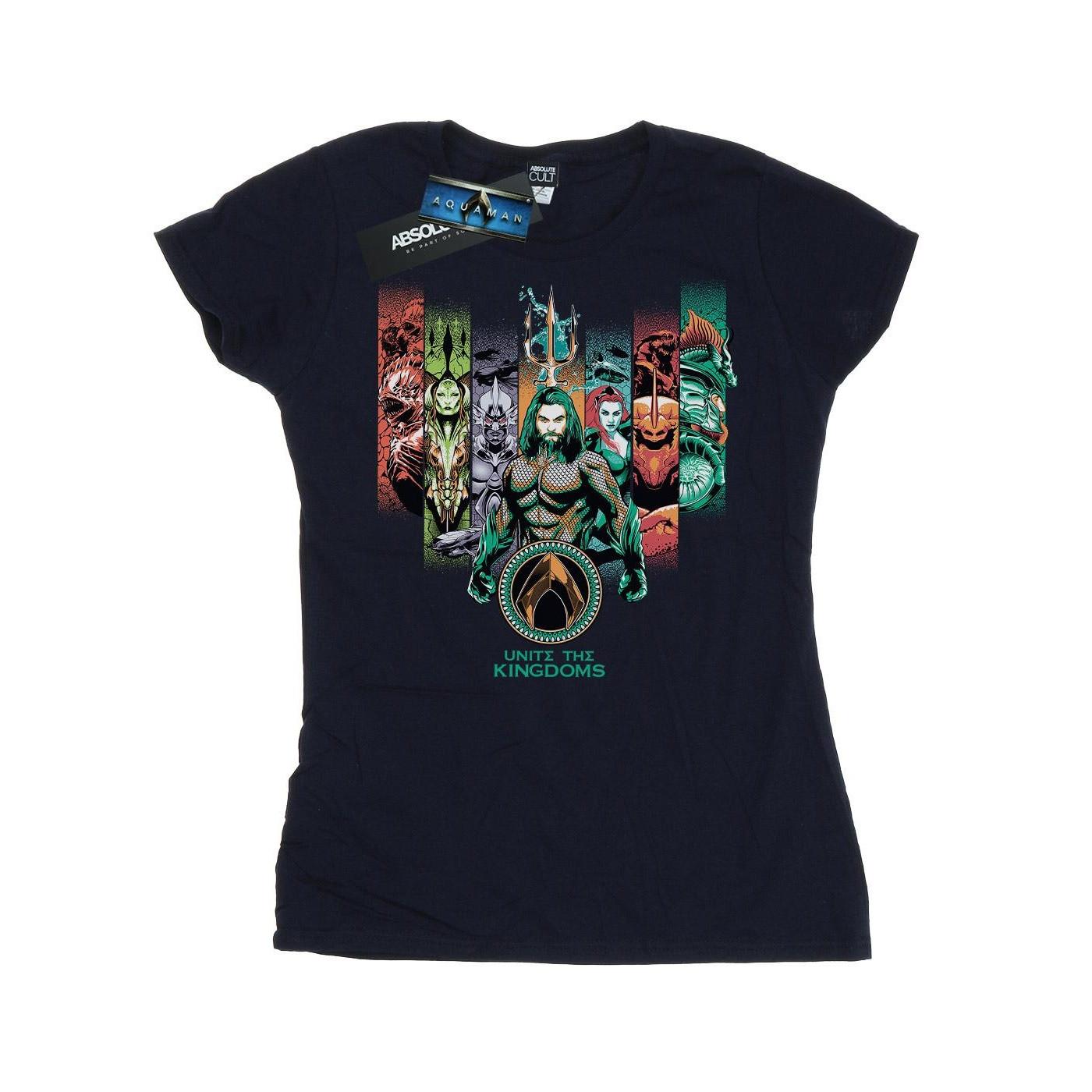 Image of Aquaman Unite The Kingdoms Tshirt Damen Marine M