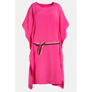 Ulla Popken  Robe midi, rayures seersucker, oversized, manches mi-longues 