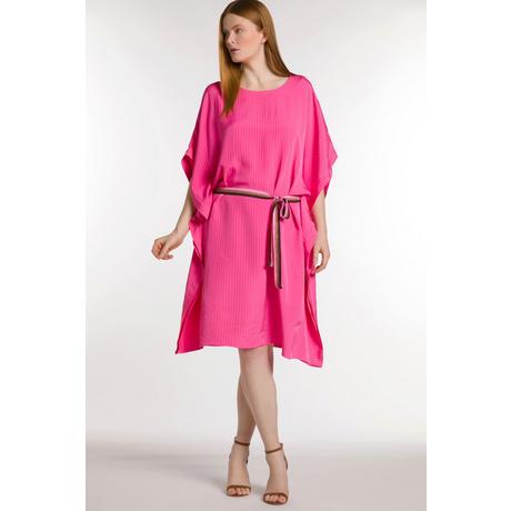 Ulla Popken  Robe midi, rayures seersucker, oversized, manches mi-longues 