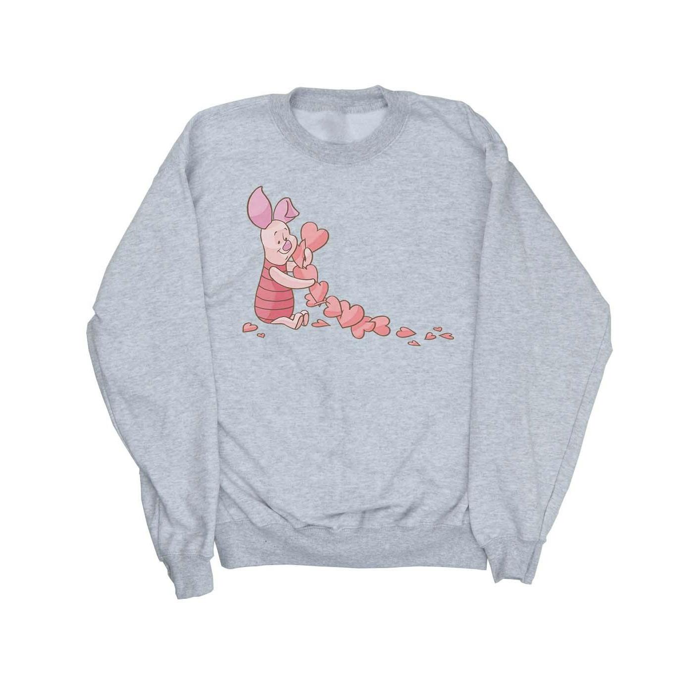 Disney  Winnie The Pooh Piglet Chain Of Hearts Sweatshirt 