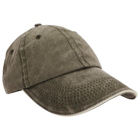 Result  Gewaschen Fine Line Baumwolle Baseball Cap mit Sandwich Peak (2er Pack) 