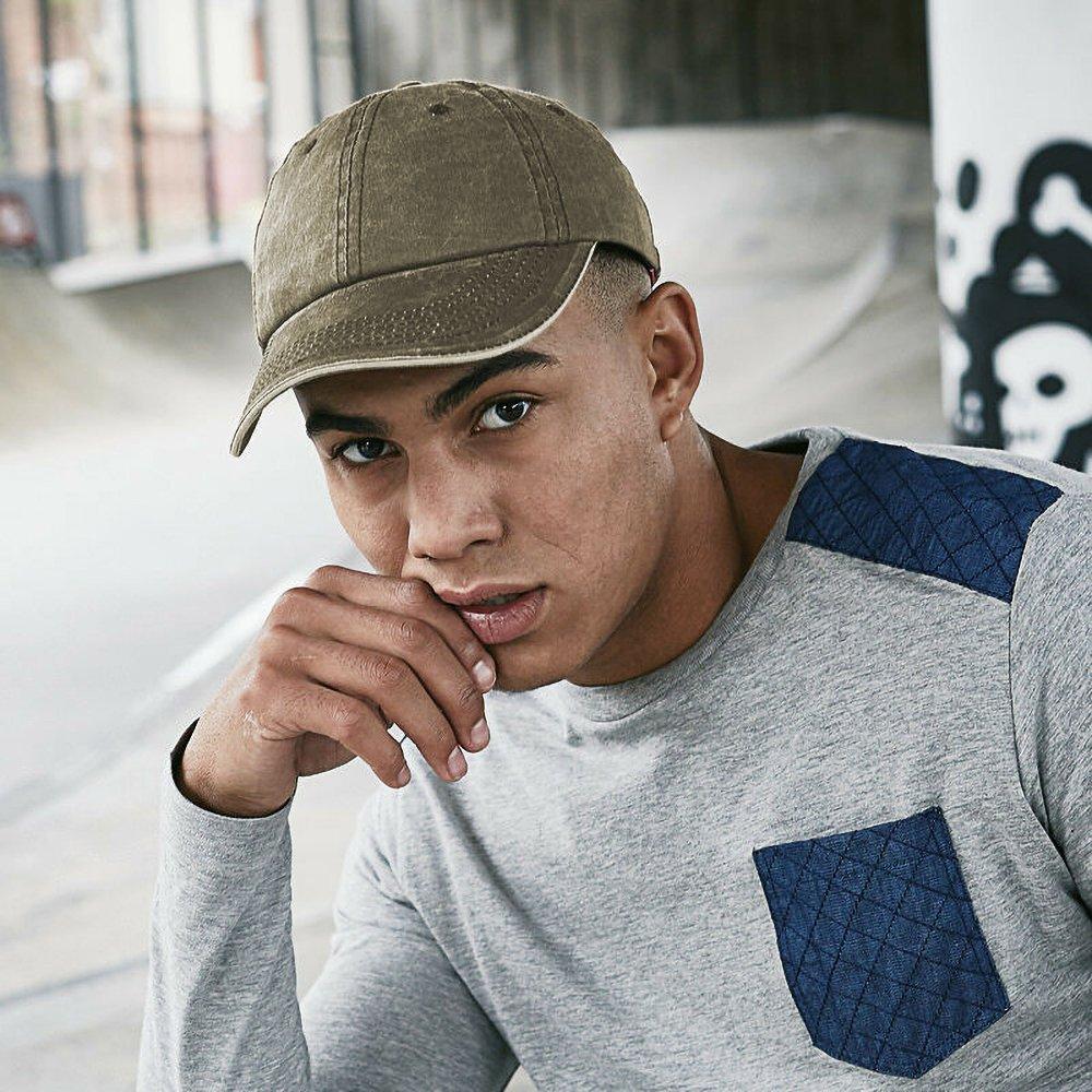 Result Cappellino da Baseball in Cotone Fine Line Lavato con Sandwich Peak Confezione da 2  