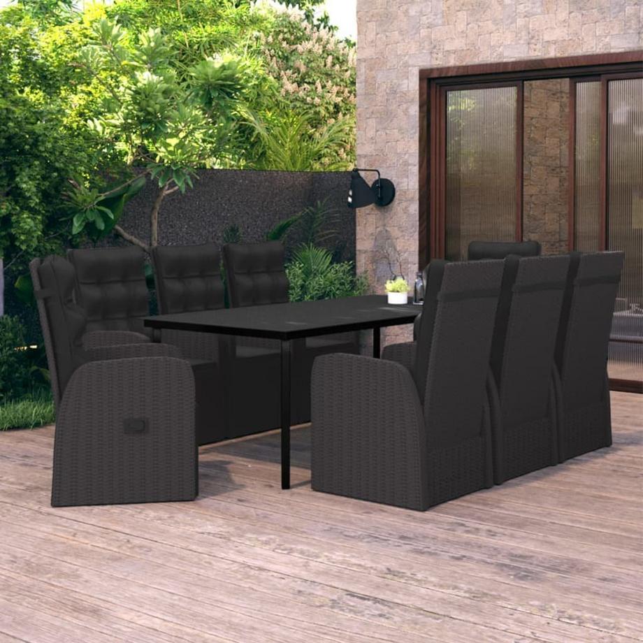 VidaXL set da pranzo da giardino Polirattan  