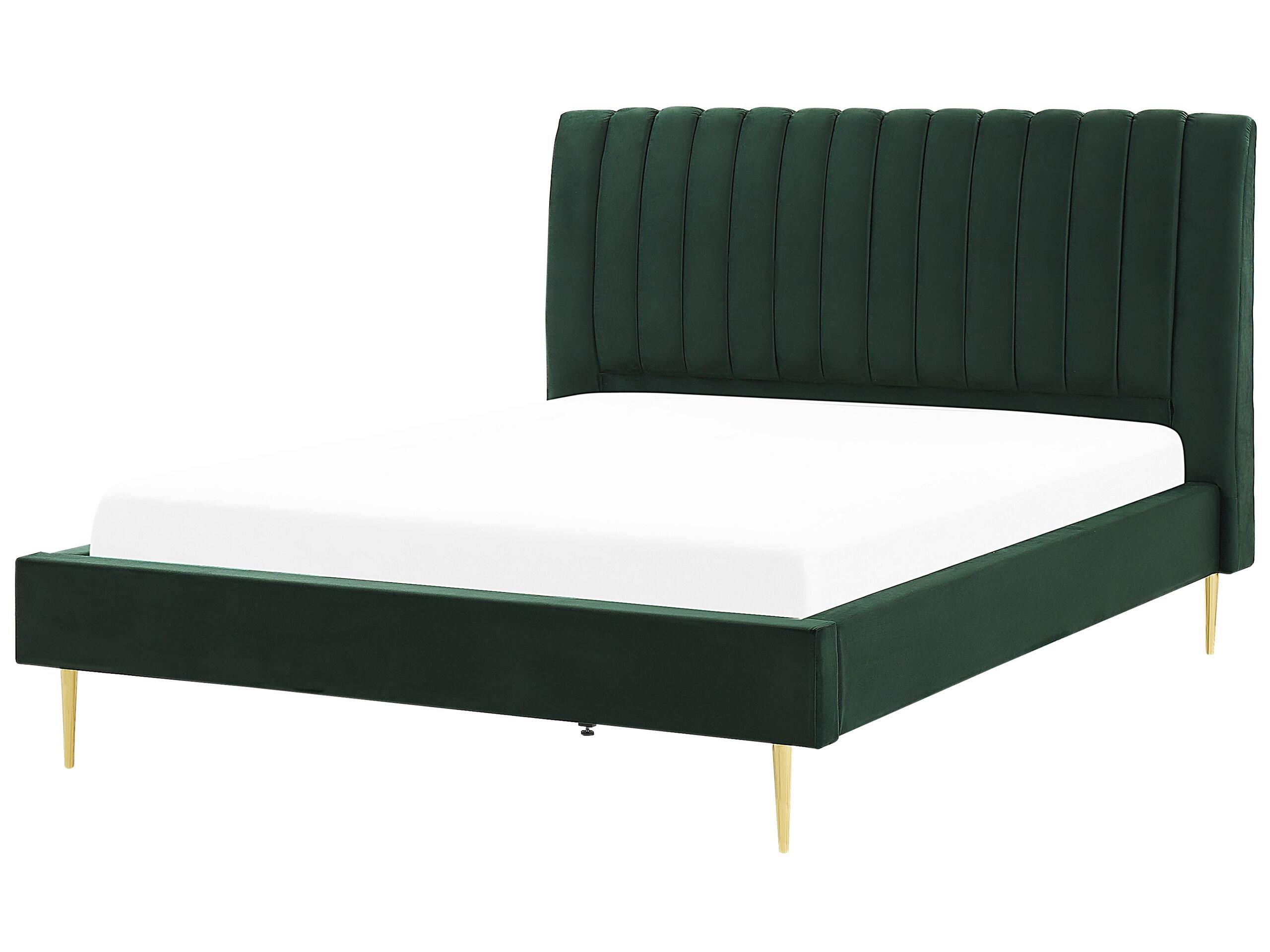 Beliani Bett mit Lattenrost aus Samtstoff Modern MARVILLE  