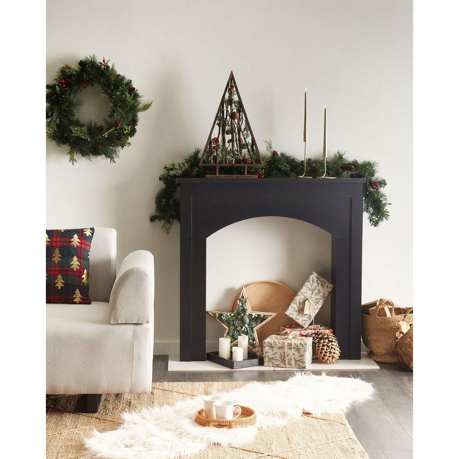 Beliani Kaminumrandung aus MDF-Platte Klassisch BUSSELTON  