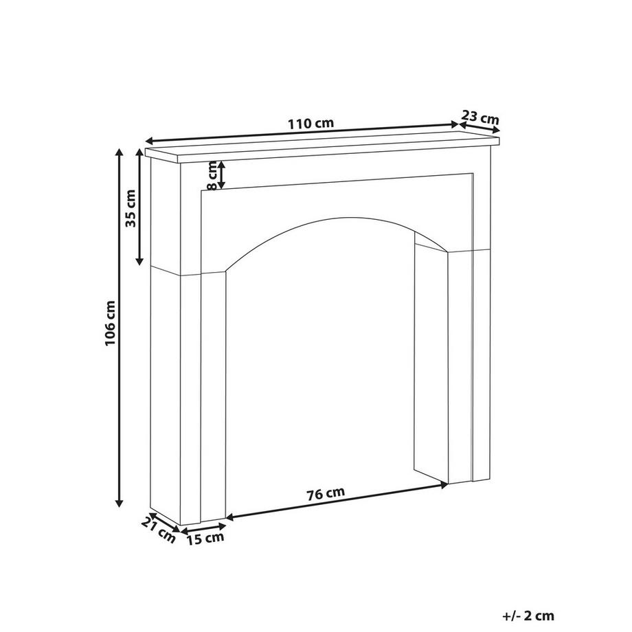 Beliani Kaminumrandung aus MDF-Platte Klassisch BUSSELTON  