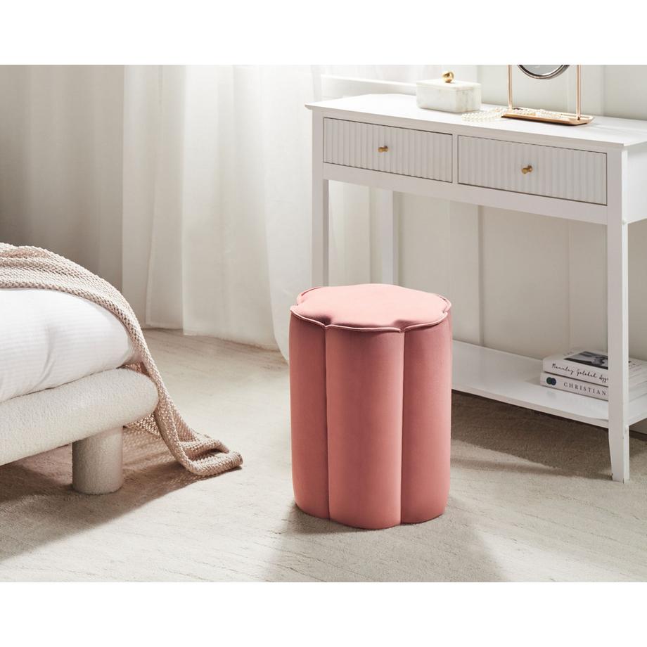 Beliani Pouf en Velours Minimaliste TAPPEN  