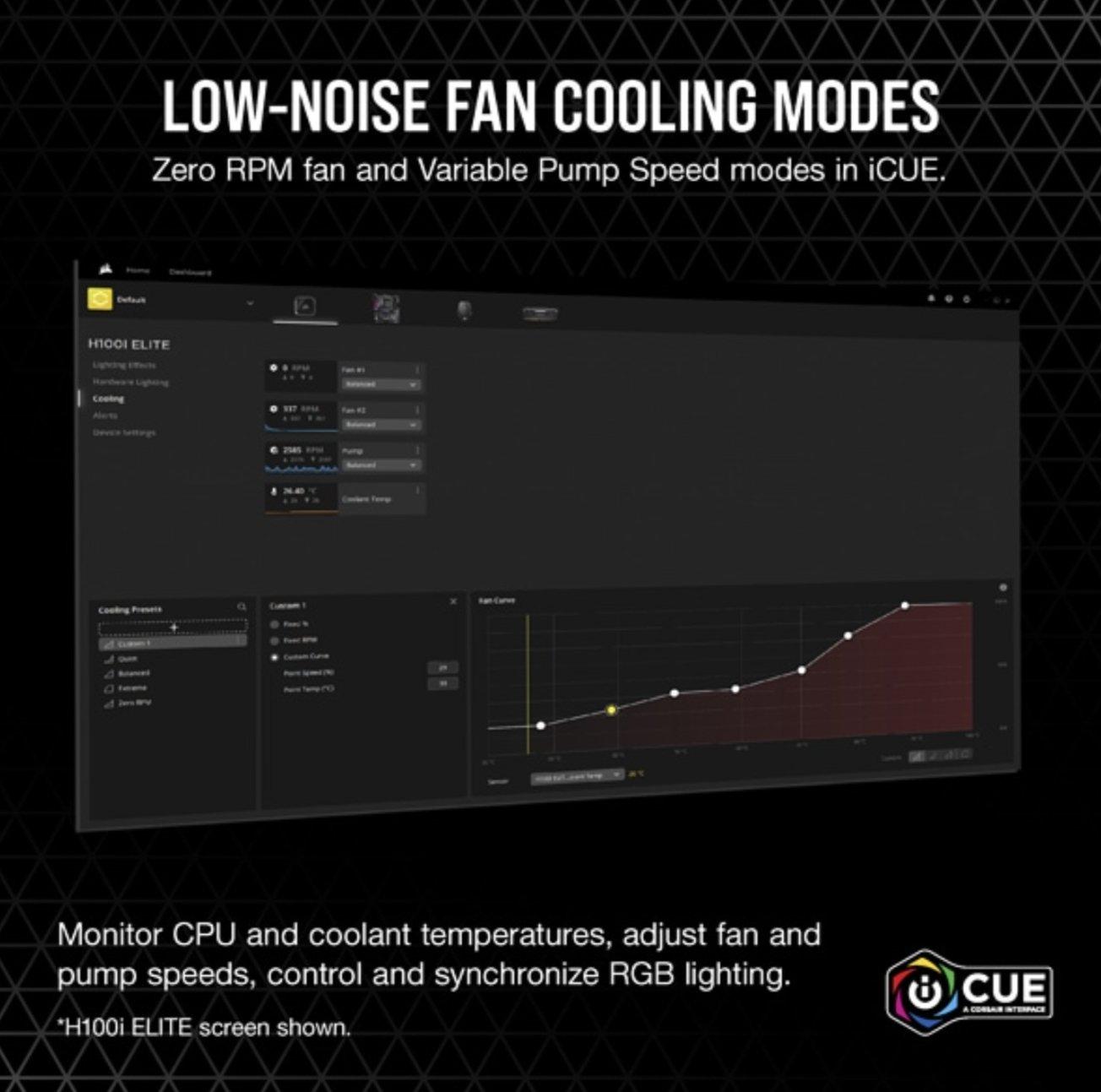 Corsair  iCUE H100i RGB ELITE CPU-Flüssigkeitskühler 