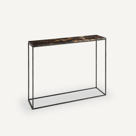 AM.PM Console marbre ambré/métal acier L90 cm  