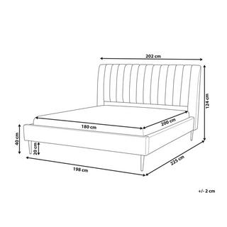 Beliani Bett mit Lattenrost aus Samtstoff Modern MARVILLE  