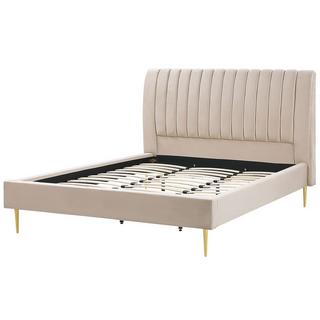 Beliani Bett mit Lattenrost aus Samtstoff Modern MARVILLE  