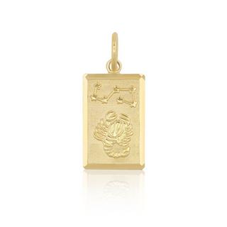 MUAU Schmuck  Pendentif signe du zodiaque scorpion or jaune 750, 20x9mm 