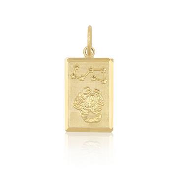 Pendentif signe du zodiaque scorpion or jaune 750, 20x9mm