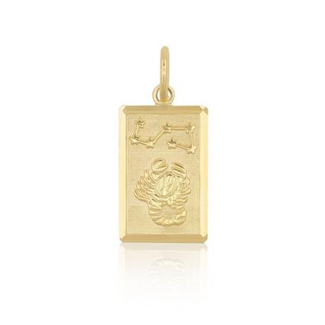 MUAU Schmuck  Pendentif signe du zodiaque scorpion or jaune 750, 20x9mm 