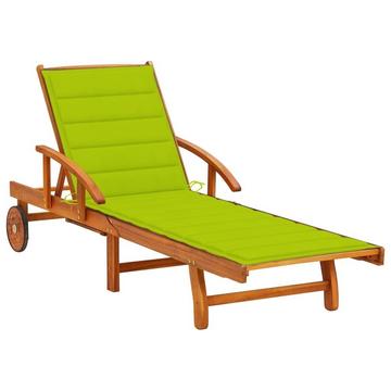 Chaise longue bois d'acacia