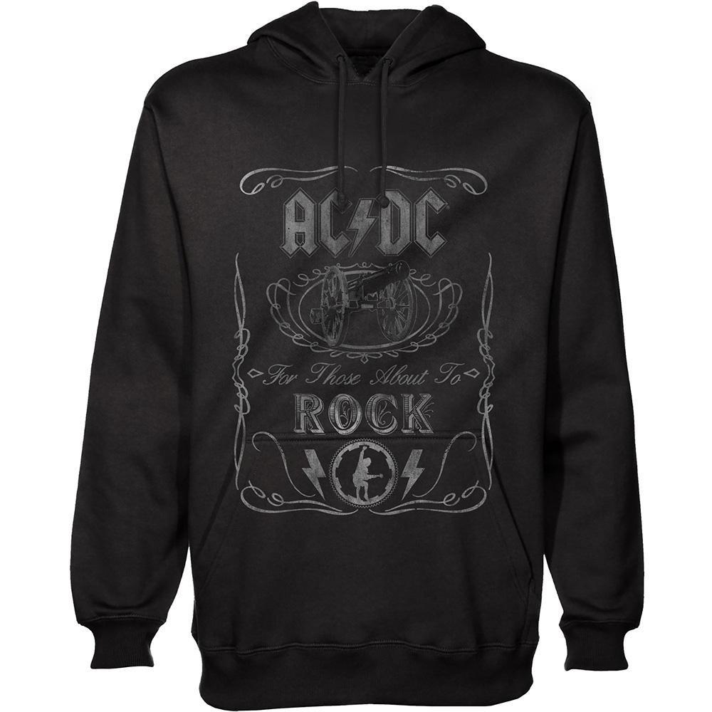 Image of Acdc Cannon Swig Kapuzenpullover Damen Schwarz M