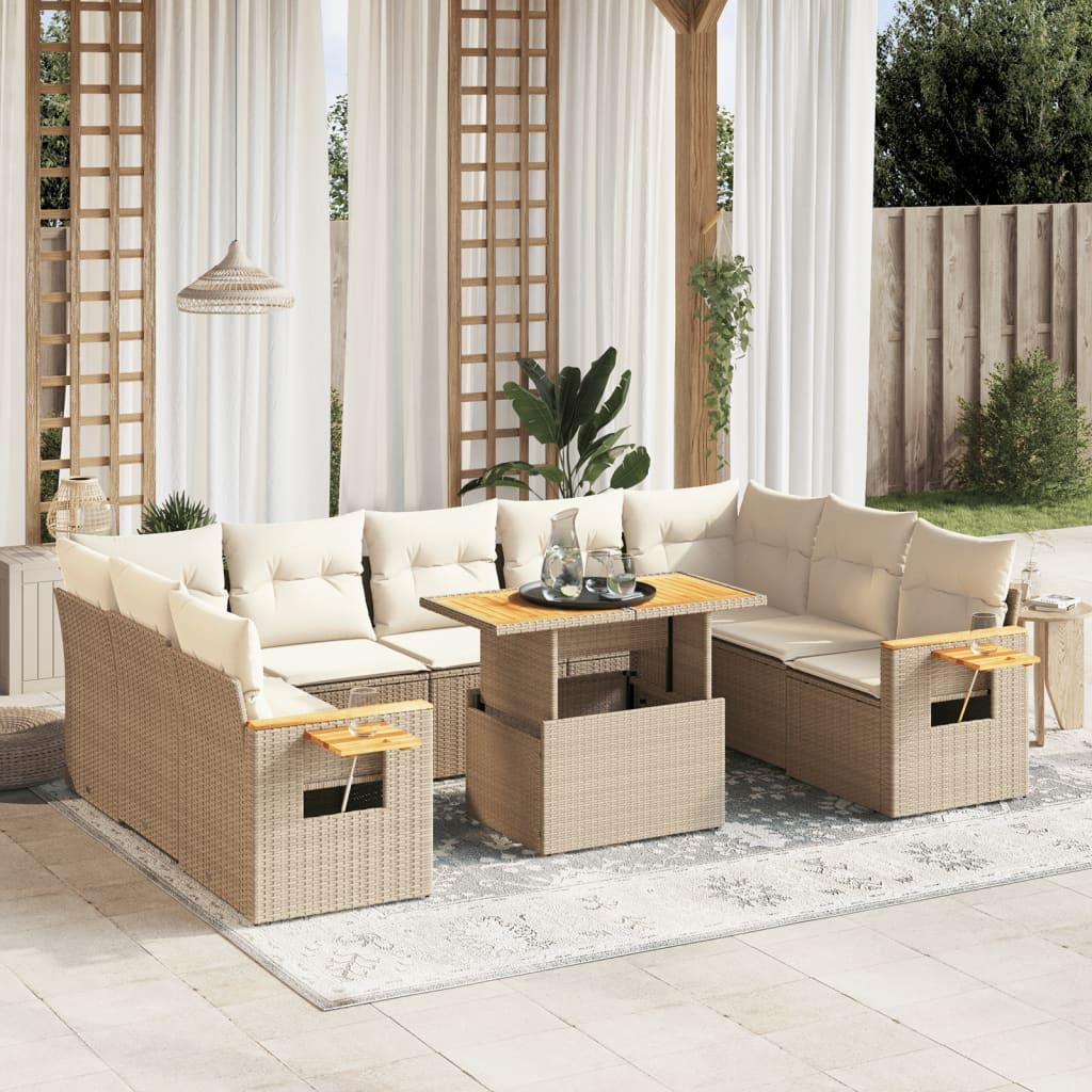 VidaXL set divano da giardino Polirattan  