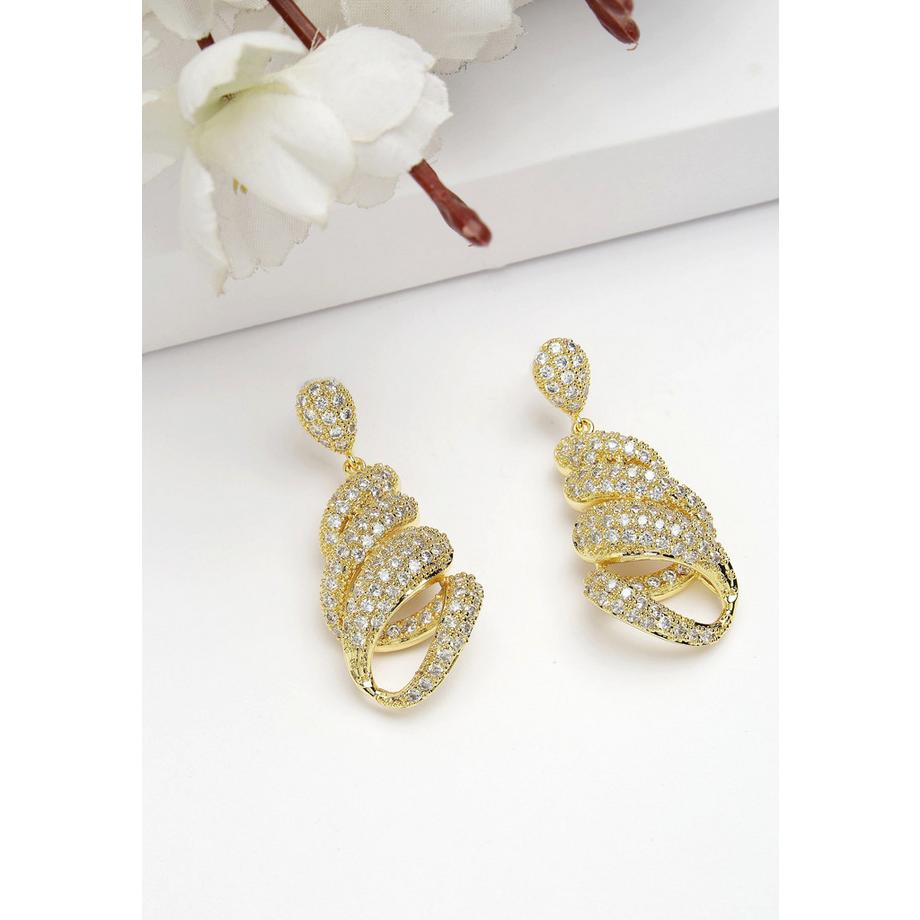 AVANT-GARDE PARIS  Diva Kollektion Glänzende Zirkon-Gedrehte Ohrringe 