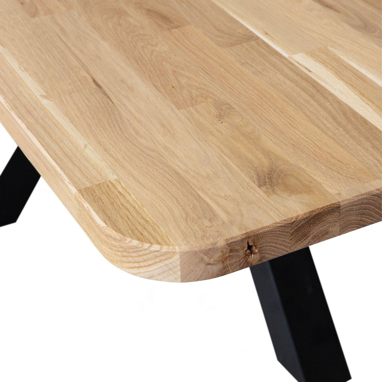 mutoni Table en bois massif Tablo Zeeland chêne naturel 240x100  