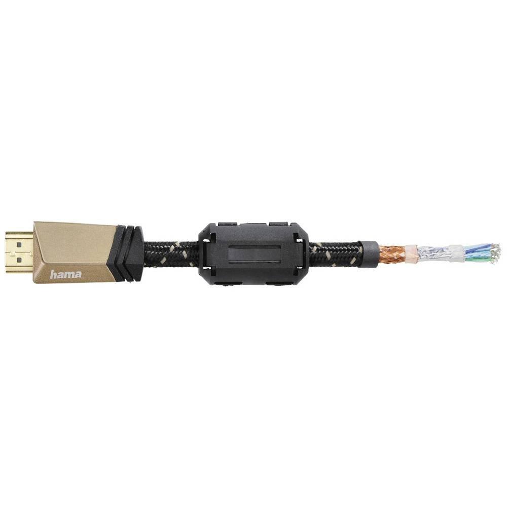 hama  Hama Câble HDMI Premium avec Ethernet, mâle - mâle, ferrite, métal, 1.5 m 