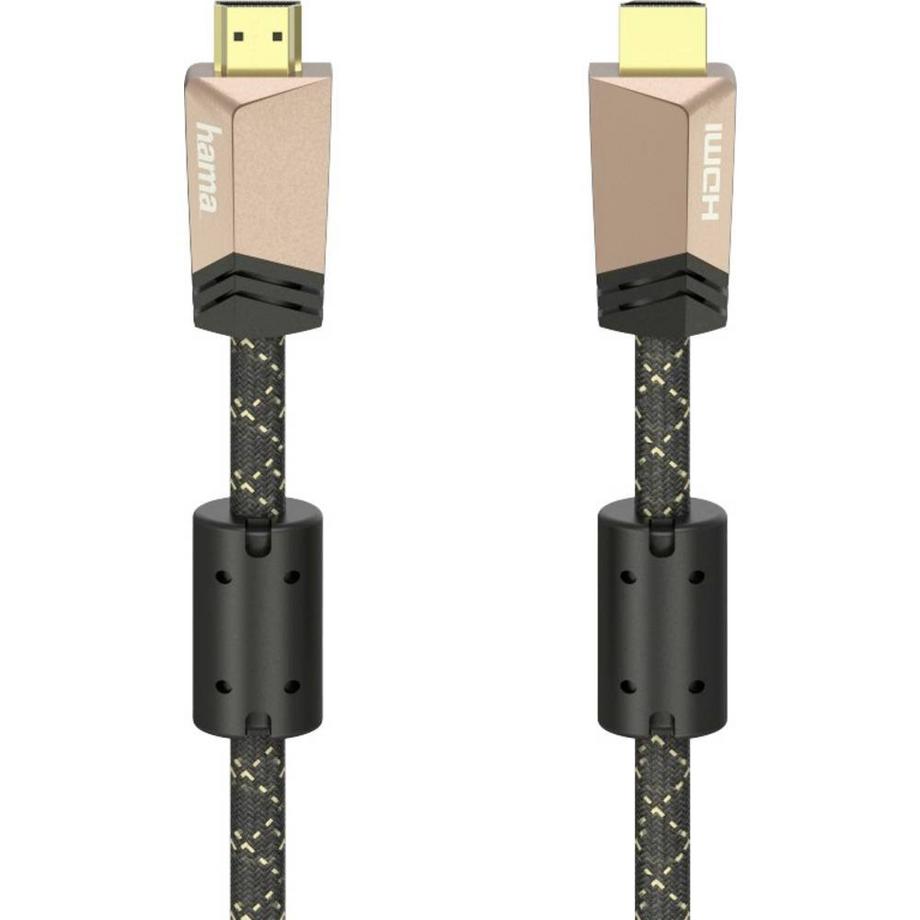 Hama Premium HDMI-Kabel mit Ethernet, Stecker - Stecker, Ferrit, Metall, 1.5 m