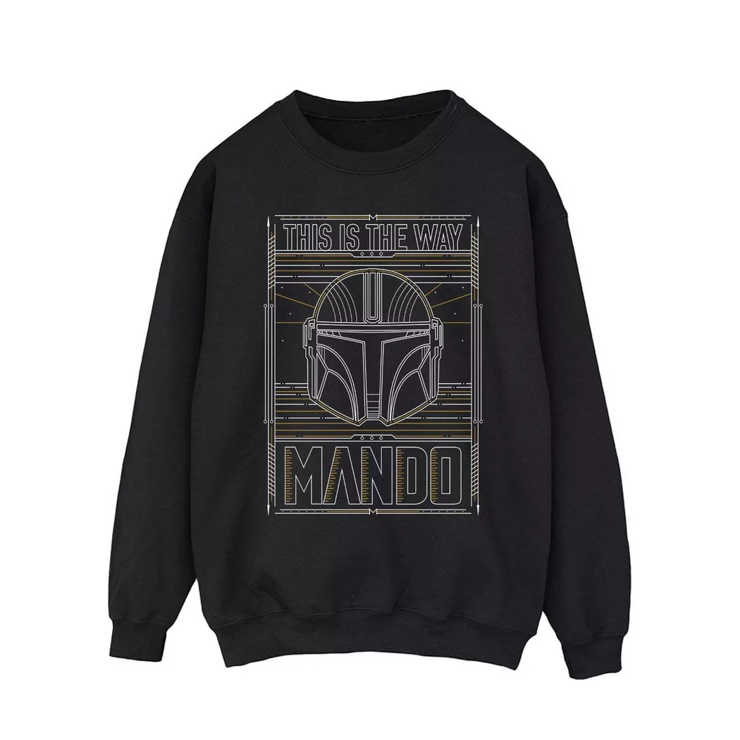 STAR WARS - The Mandalorian The Way Sweatshirt, per uomo, Nero, Größe L