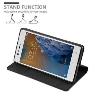 Cadorabo  Housse compatible avec Nokia 3 2017 - Coque de protection avec fermeture magnétique, fonction de support et compartiment pour carte 