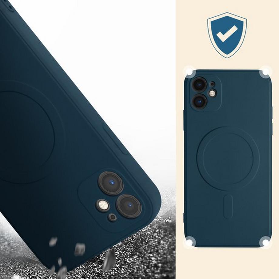 Avizar  MagSafe Hülle iPhone 12 Mini Dunkelblau 