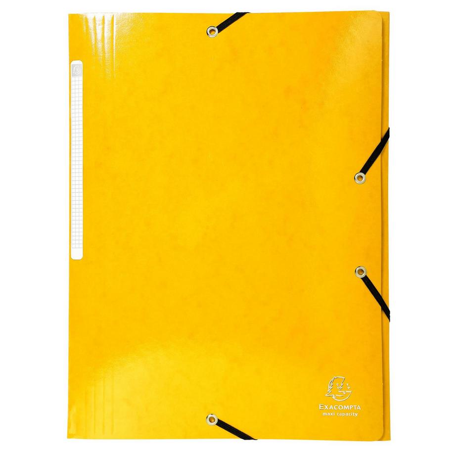 Exacompta Chemise à élastiques 3 rabats maxi capacity carte lustrée pelliculée Iderama - A4 - x 40  