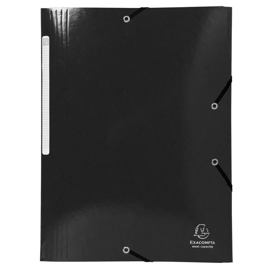 Exacompta Chemise à élastiques 3 rabats maxi capacity carte lustrée pelliculée Iderama - A4 - x 40  