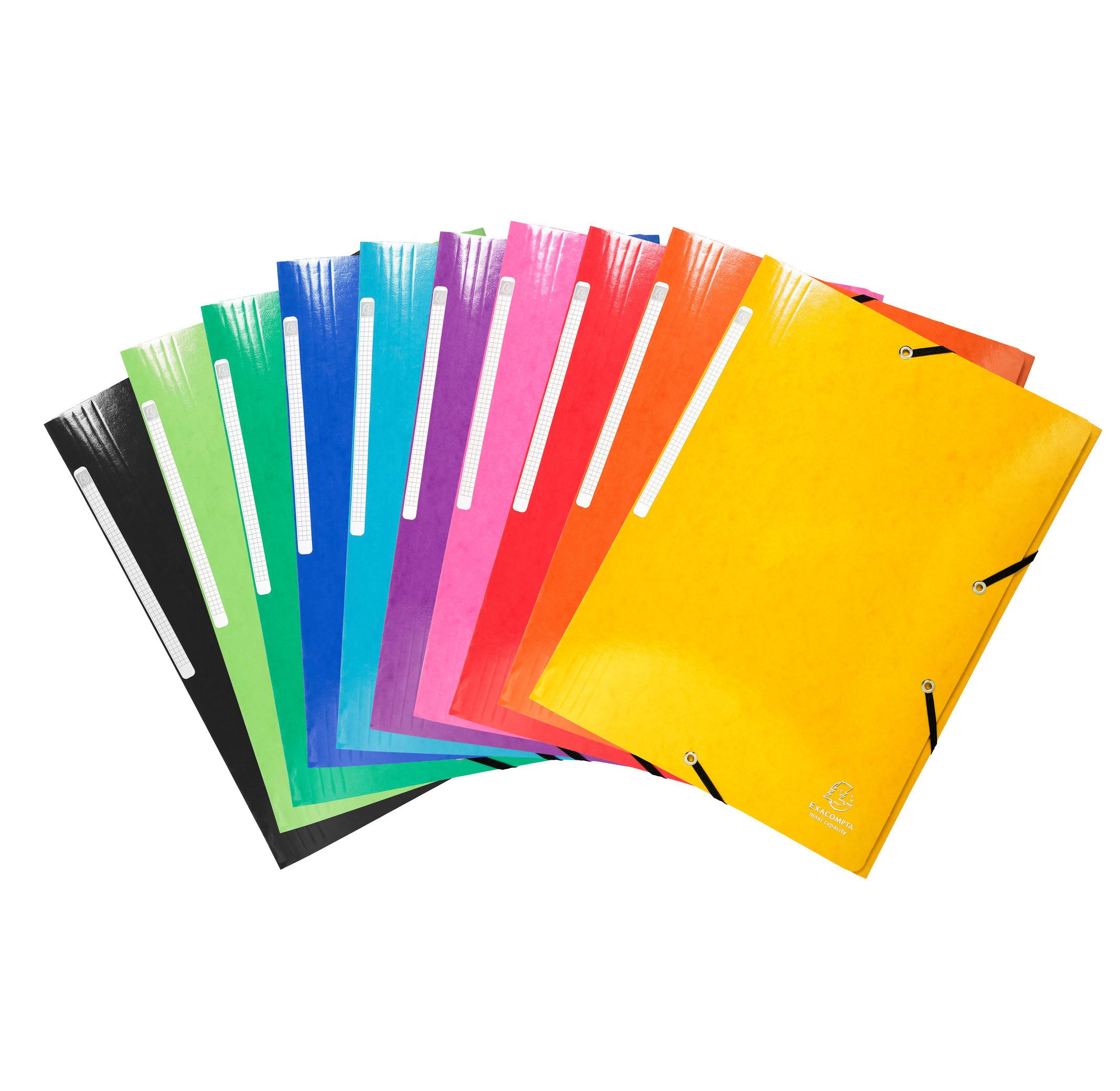 Image of Sammelmappe mit 3 Klappen und Gummizug, Maxi Capacity, Colorspan-Karton 425g, für DIN A4, Iderama - x 40 Sammelmappe mit 3 Klappen und Gummizug, Maxi Capacity, Colorspan-Karton 425g, für DIN A4, Iderama - x 40