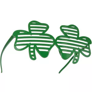 St. Patrick’s Day Spassbrille Kleeblätter mit Streifen