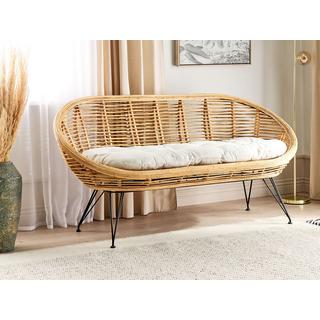 Beliani Divano 2 posti en Rattan Boho MARATEA  