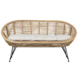 Beliani 2 Sitzer Sofa aus Rattan Boho MARATEA  