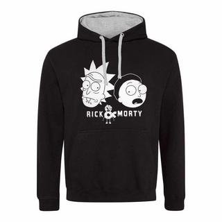Rick And Morty Rick and Morty Kontrast Logo Bedruckter Kapuzenpullover  