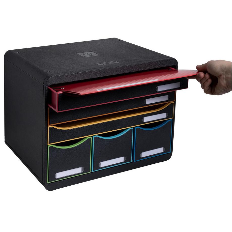 Exacompta Cassettiera Store-Box 6 cassetti Black Office  