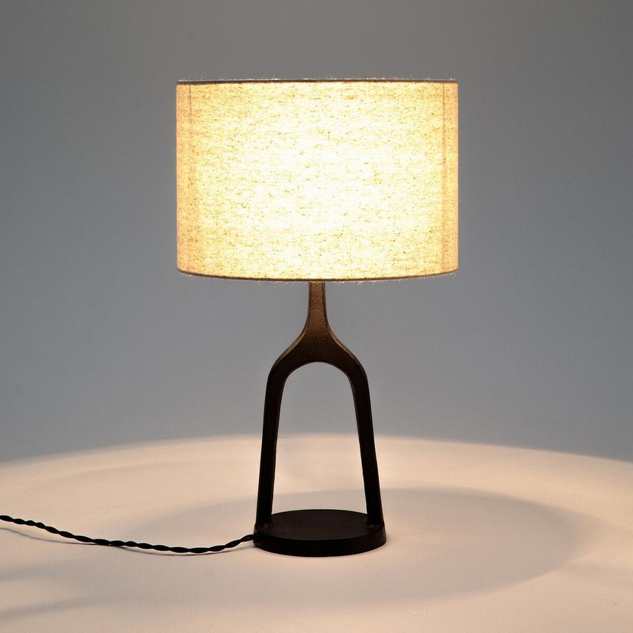 AM.PM Lampe à poser métal et lin Jakomé  