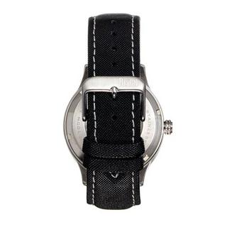 Reign  Montre automatique Reign Henry avec bracelet en cuir recouvert de toile avec date 