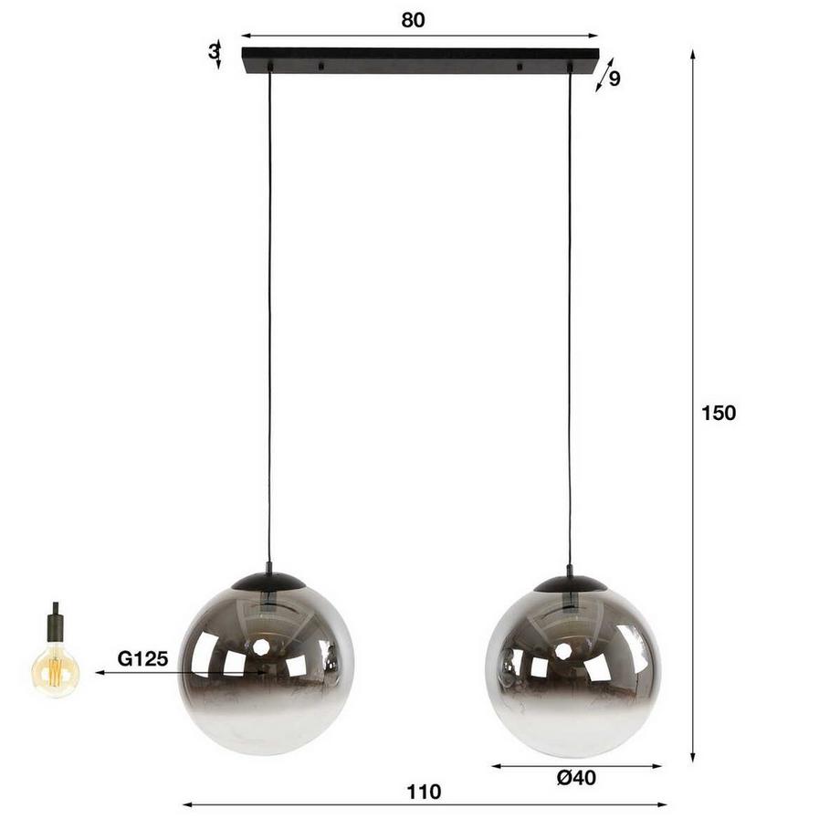mutoni industrial Suspension Bubble Shaded 2L  